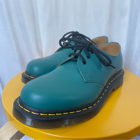 Dr. Martens 1461 Oxford Shoes in Teal Leather - Picture 2 of 5